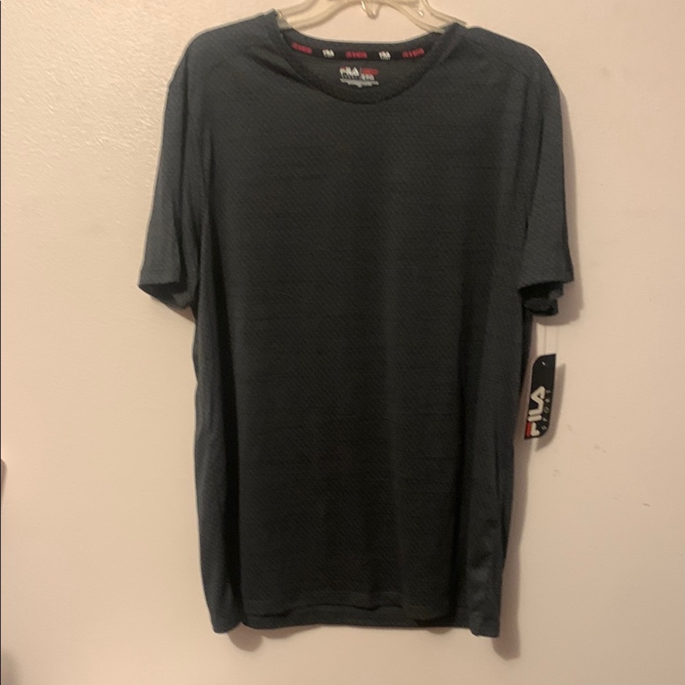 Fila Gray Short Sleeve Tee Casual Comfort